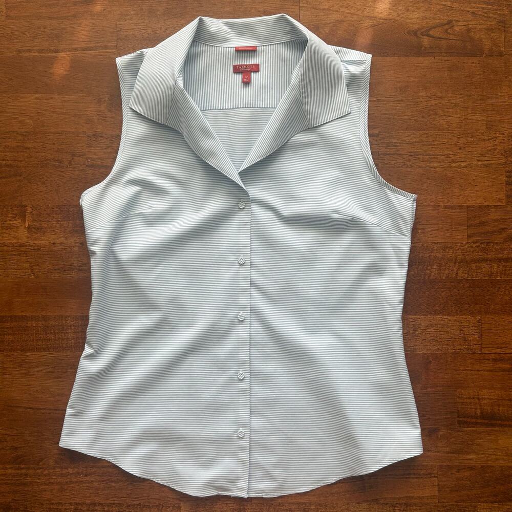 Talbots 100% cotton, wrinkle resistant women's sleeveless summer top